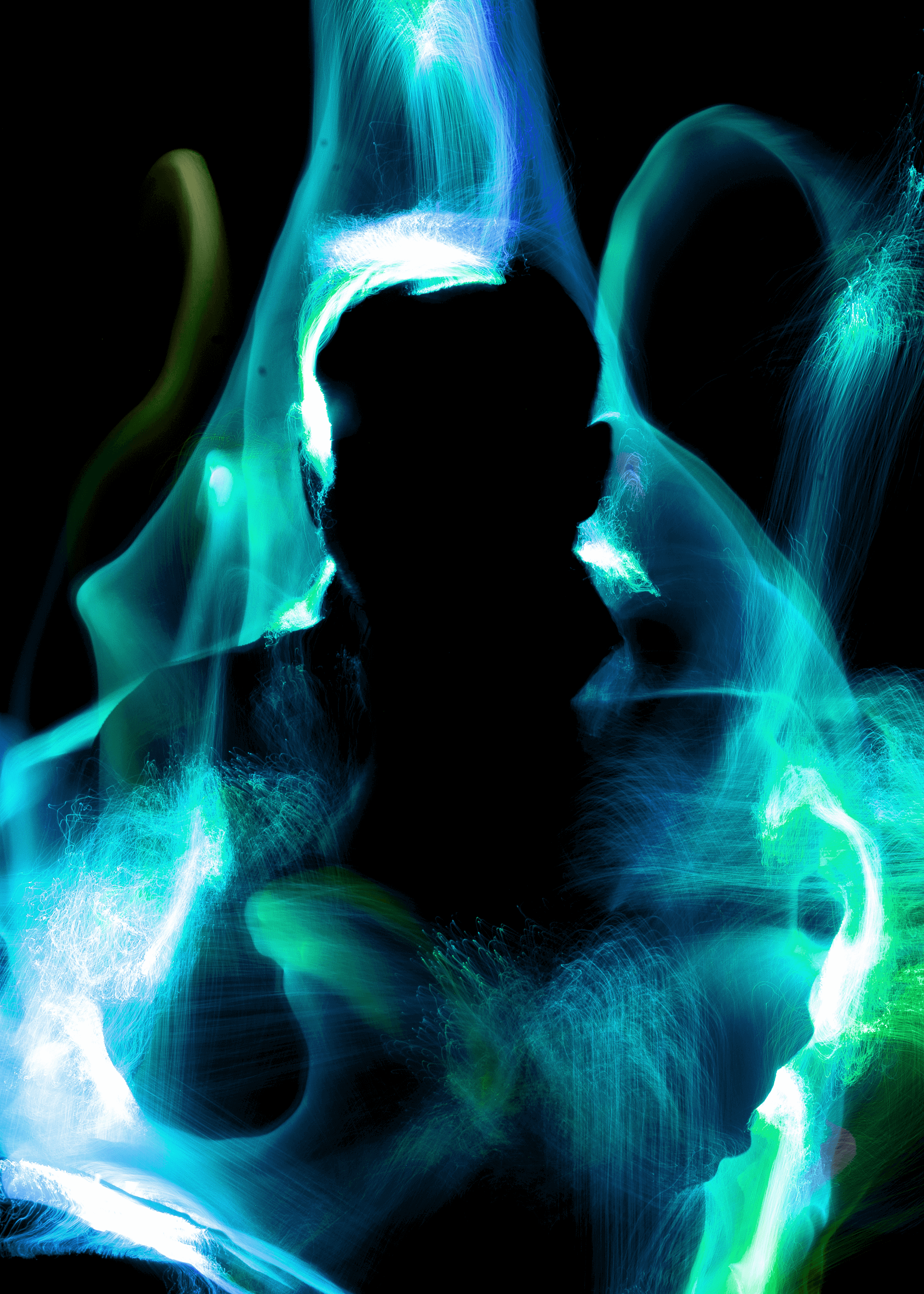 Lichtmalerei Lichtwasserfall